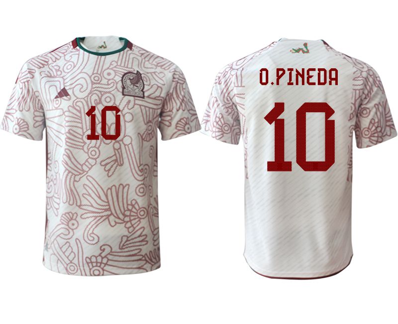 Men 2022 World Cup National Team Mexico away aaa version white 10 Soccer Jerseys